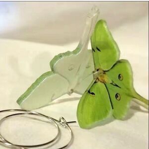 Luna Moth Acrylic Earrings
